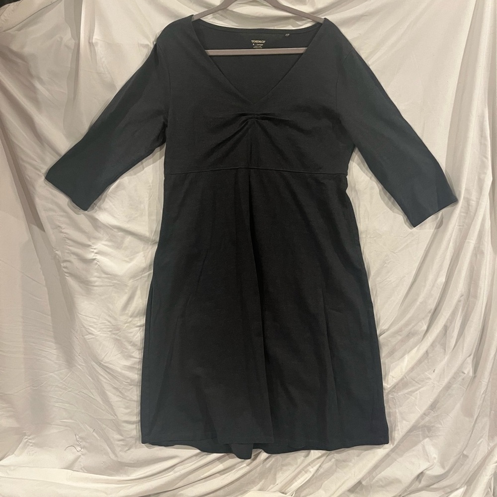 Toad&Co Dark Grey 3/4 Sleeve Dress